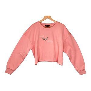 NEW Forever 21 Sweatshirt Angel Energy Crop Size XL
